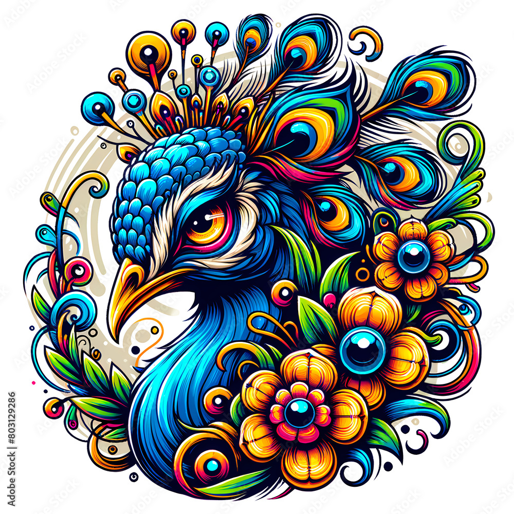 Fototapeta Peacock Art Clipart