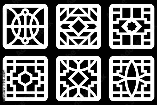 simple geometric pattern for decoration, background, panel, and CNC cutting