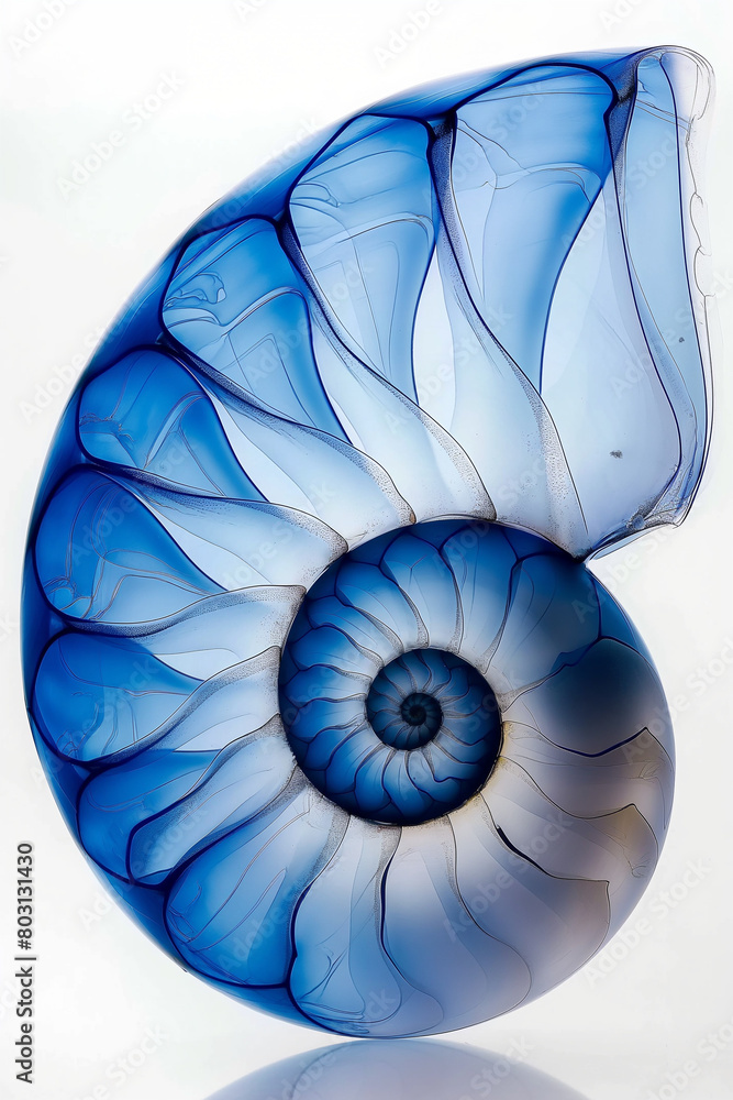 Obraz premium Blue nautilus X-Ray