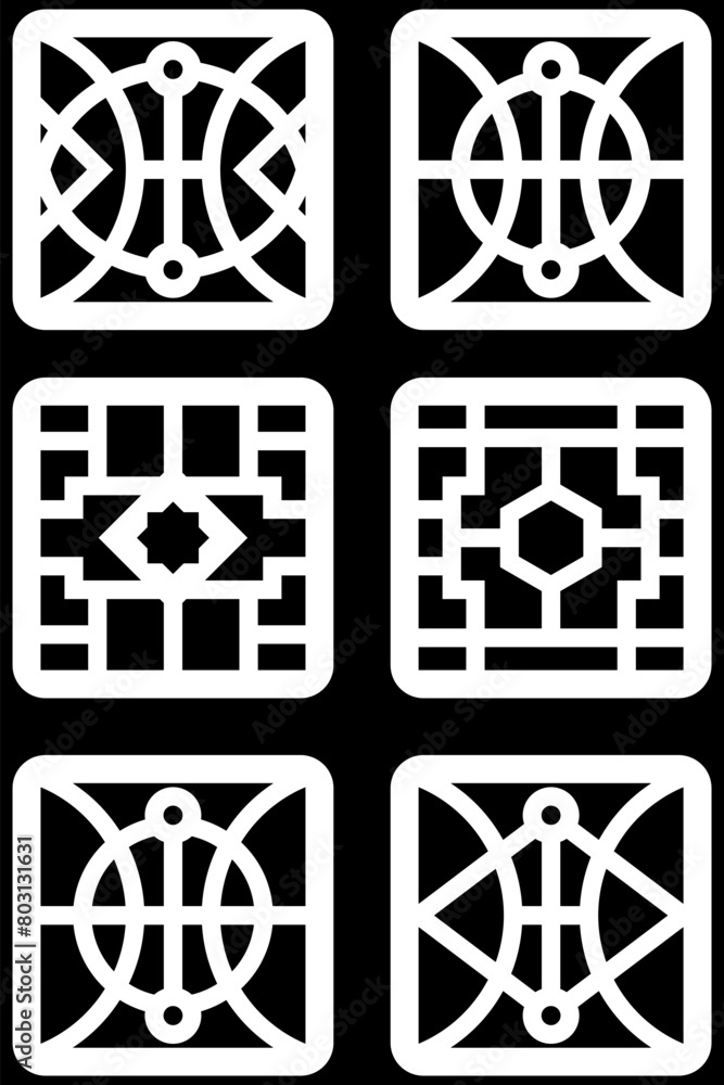 simple geometric pattern for decoration, background, panel, and CNC cutting