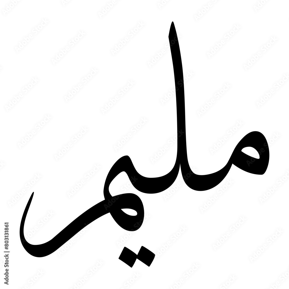 Moalim Muslim Boy Name Sulus Font Arabic Calligraphy Moalim Muslim Boy Name Sulus Font Arabic Calligraphy