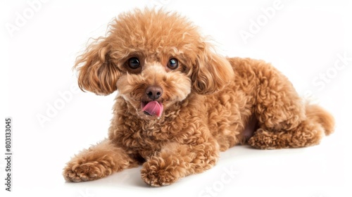 A Playful Brown Poodle Puppy