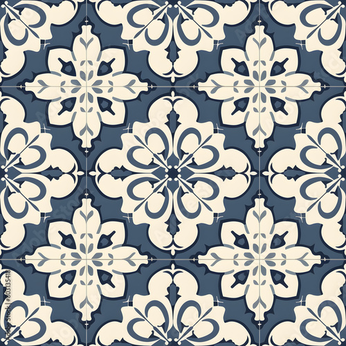 Seamless pattern  Floor tile pattern or wallpaper  in graphic style.