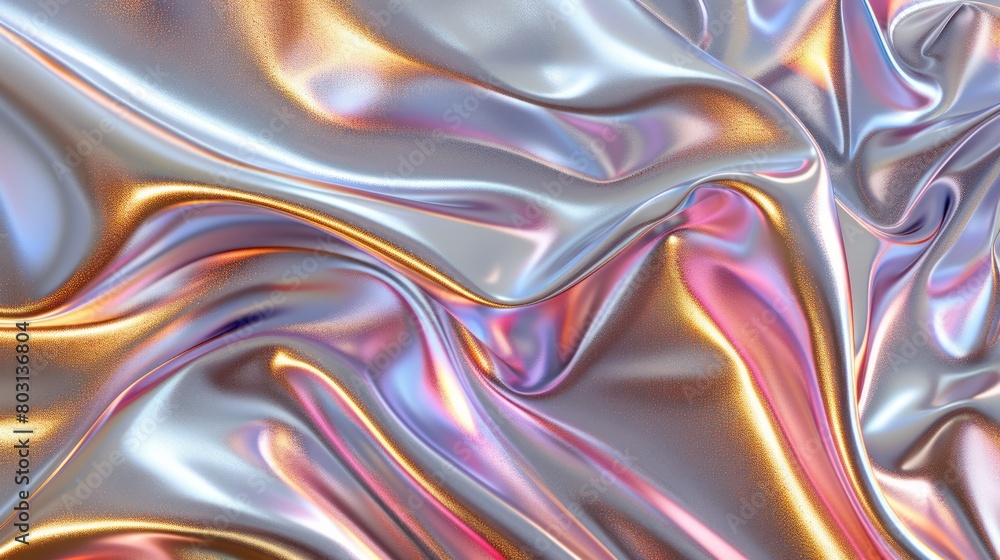 Fototapeta premium Abstract background of holographic foil in pink, blue and white colors