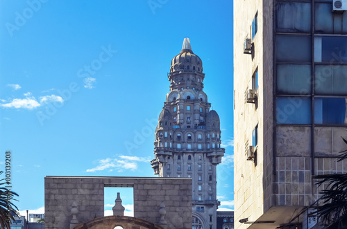 Montevideo Palacio Salvo Uruguay. The historical building Palacio Salvo in downtown Montevideo, Uruguay. South America.