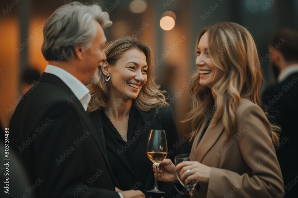 A luxurious party Celebrate with champagne surrounded by high society, fun and romantic dinners. Show off your smile with a glass of champagne in hand. It's the symbol of a perfect night.	
