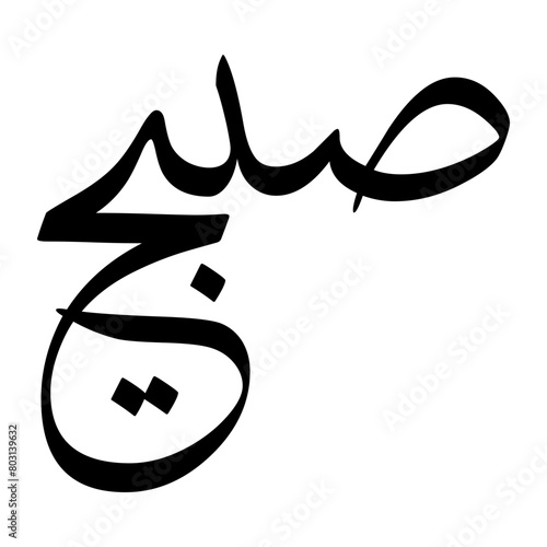 Sabeeh Muslim Boy Name Sulus Font Arabic Calligraphy photo