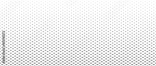 Blended  black moustache on white for pattern and background,  Father's day concept, Halftone effect.