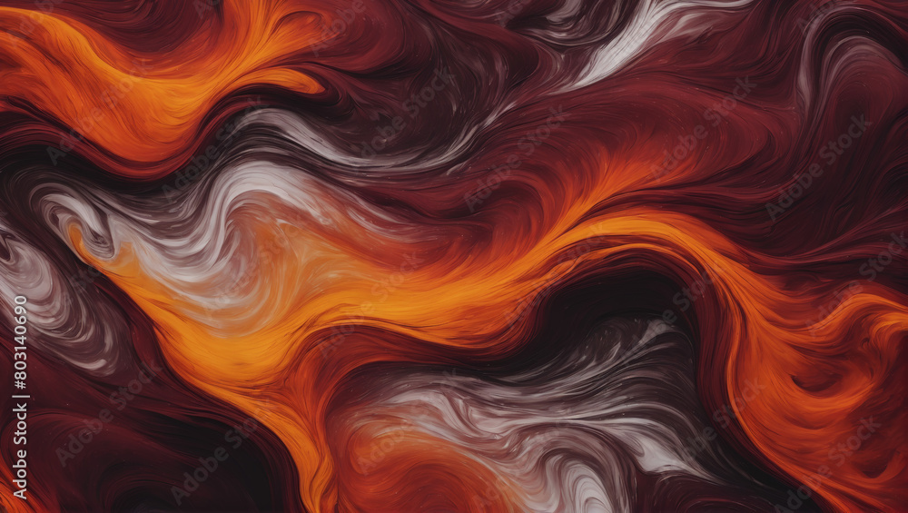 Visuals of liquid textures flowing and cascading like lava streams on a ...