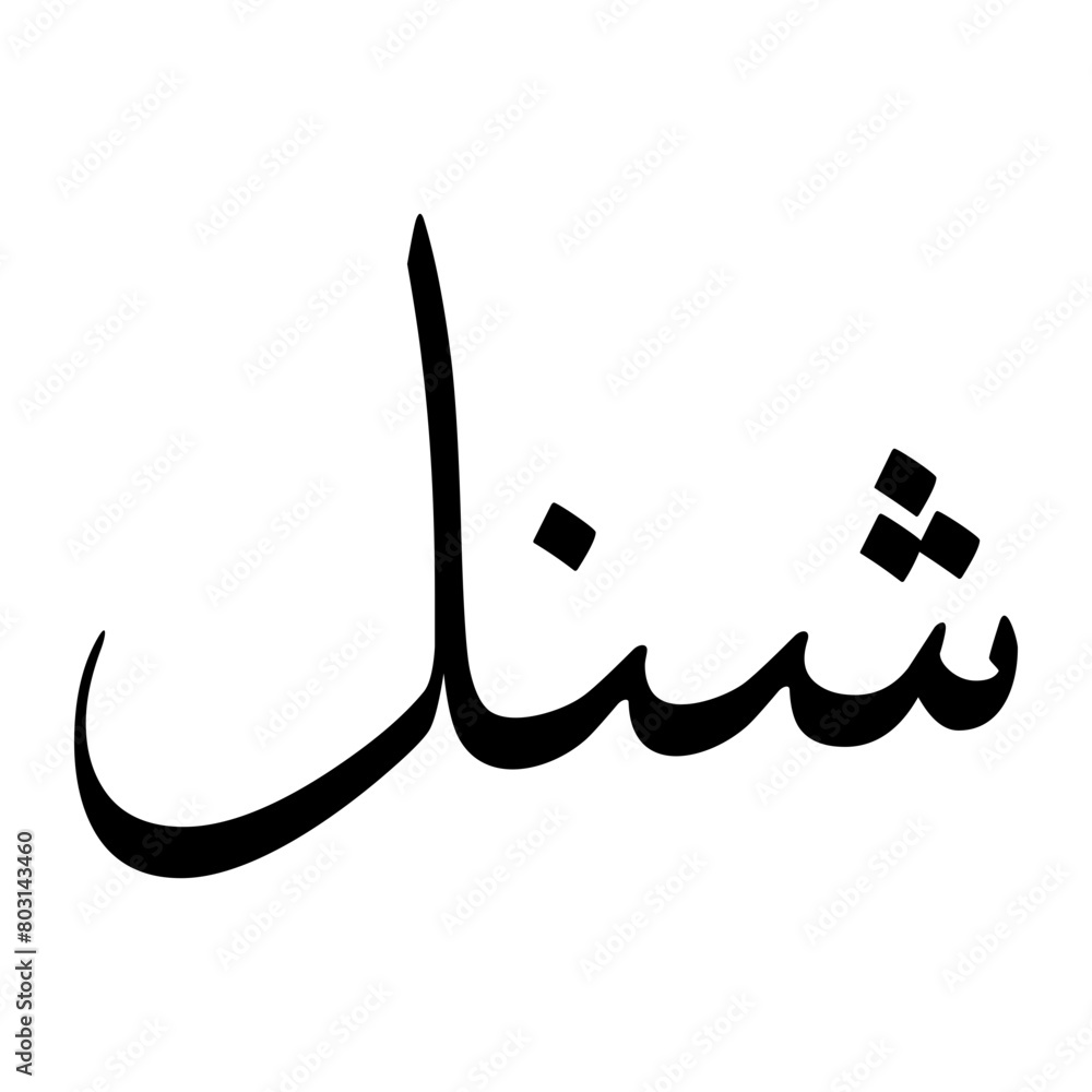 Shuneal Muslim Boy Name Sulus Font Arabic Calligraphy Shuneal Muslim Boy Name Sulus Font Arabic Calligraphy