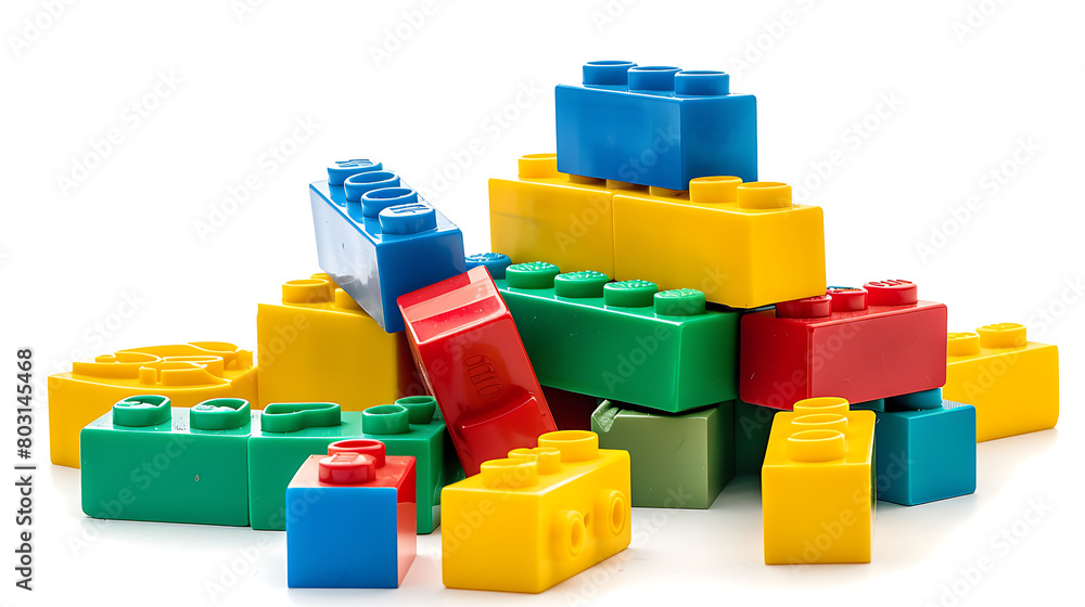 blocks building Plastic toy block background wall frame blank brick structure wit ground pattern school game day care center children childhood modern isolated