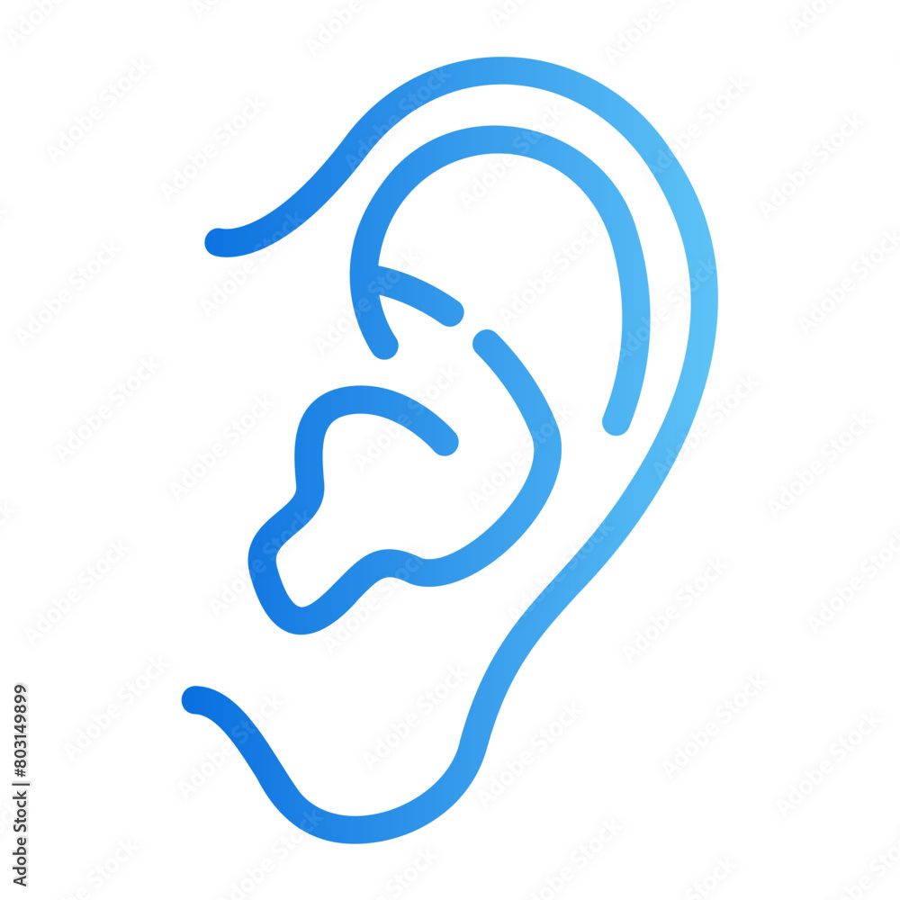 Fototapeta premium ear gradient icon