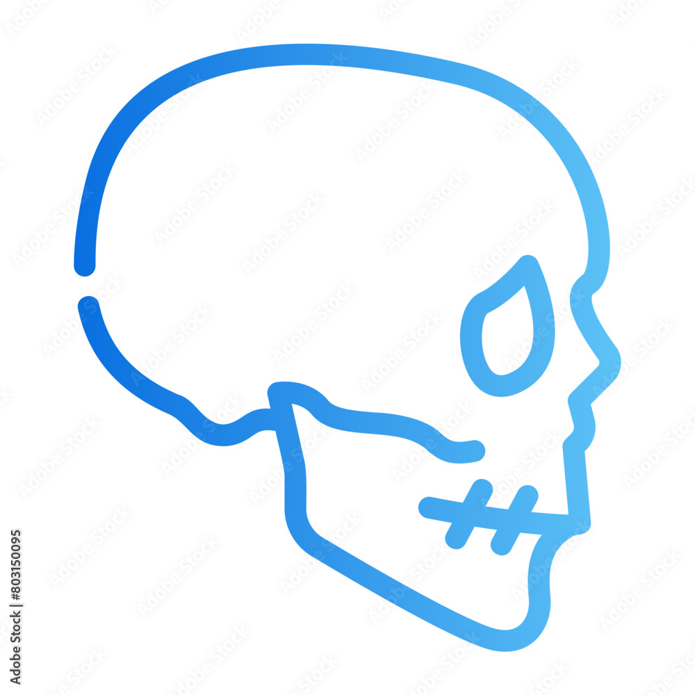 skull gradient icon