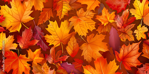 wooden surface with autumn leaves fall Maple leaves autumn texture background