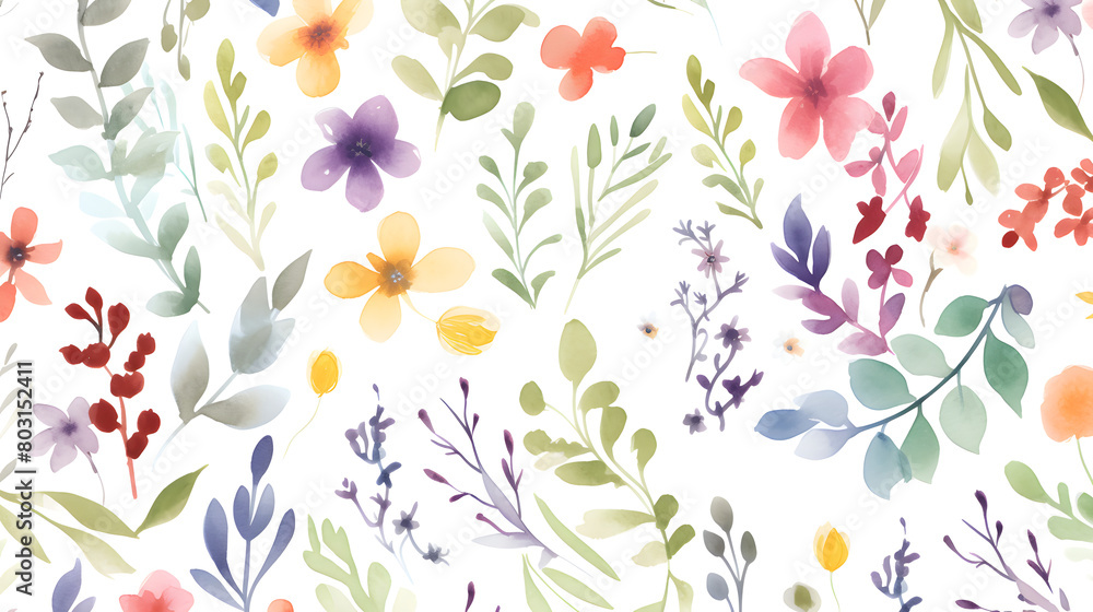 This print pattern is watercolor small flowers abstract graphic poster background This print pattern is watercolor small flowers abstract graphic poster background