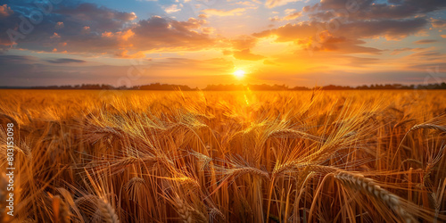 Golden Harvest: The Warmth of Sunlit Fields"