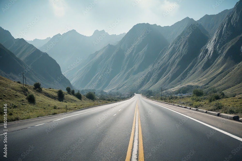 Naklejka premium road in mountains