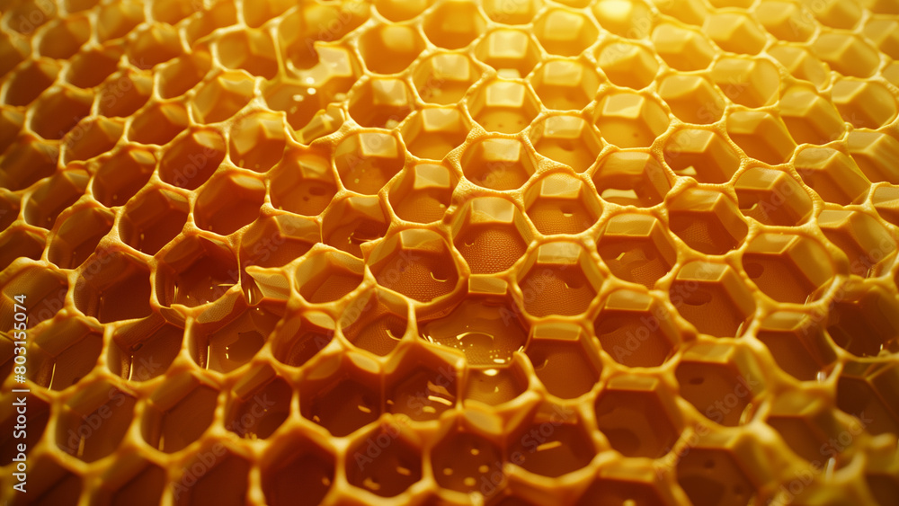 Detailed Top View of Honeycomb Detailed Top View of Honeycomb