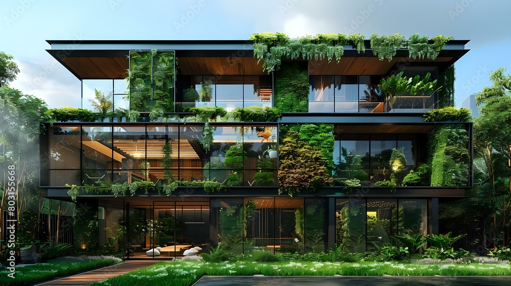Modern Architectural Masterpiece: Eco-Friendly Urban Oasis