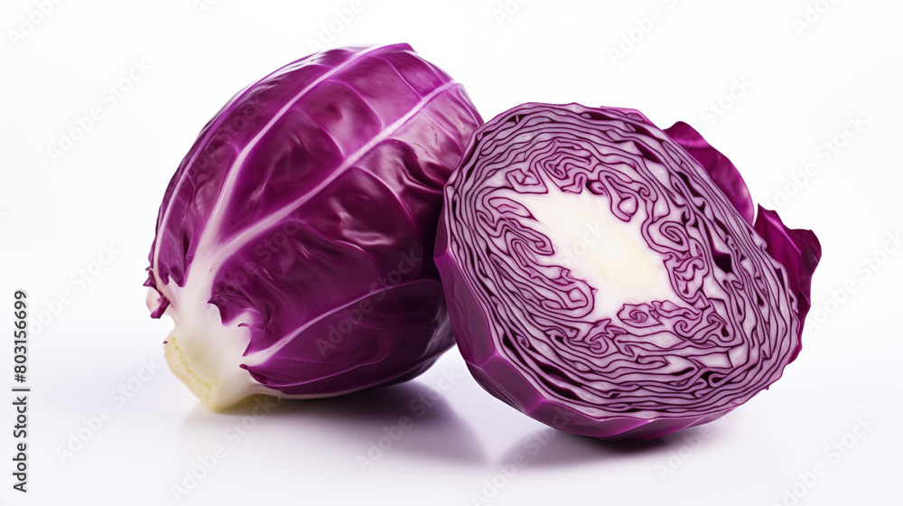 red cabbage isolated on white background red cabbage isolated on white background