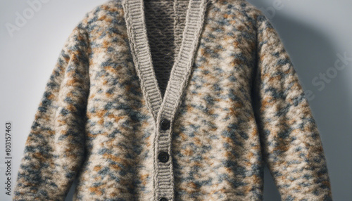 patterned wool men's cardigan  © abu