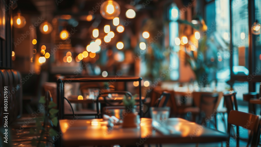 Wide View of a Peaceful Restaurant Background Wide View of a Peaceful Restaurant Background