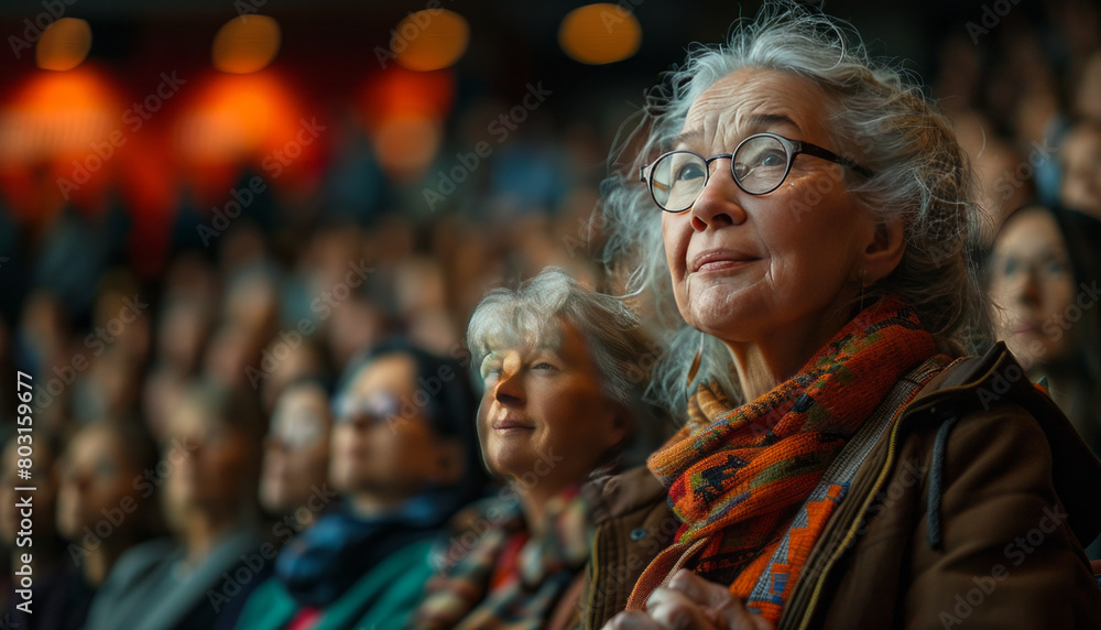 Fototapeta premium Audience: Engaged, diverse, midwestern.generative ai