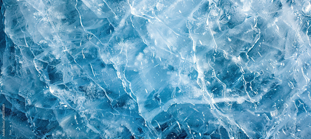 Natural blue ice texture of surface Natural blue ice texture of surface