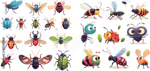 Fly and ladybug, mantis and wasp, bug and beetle © Zaleman