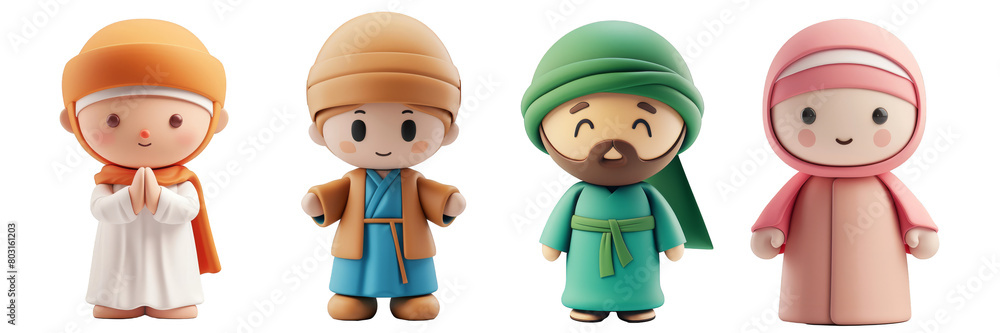 PNG Islamic Greeting 3d icons and objects collection, in cartoon style minimal on transparent, white background, isolate PNG Islamic Greeting 3d icons and objects collection, in cartoon style minimal on transparent, white background, isolate