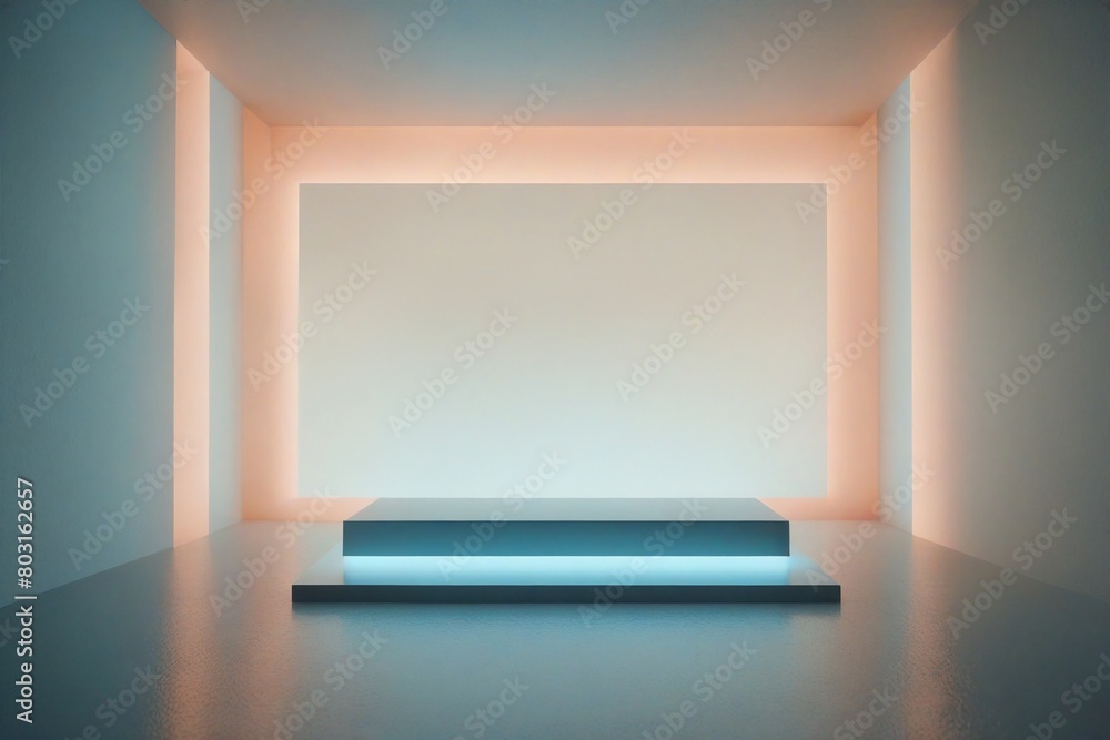 empty shelf with spotlights empty shelf with spotlights