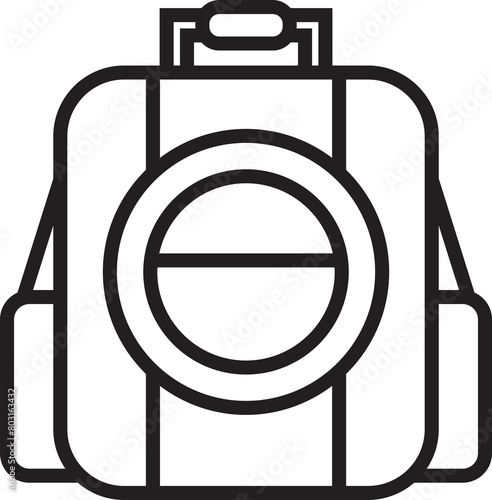 Backpack Icon Illustration 