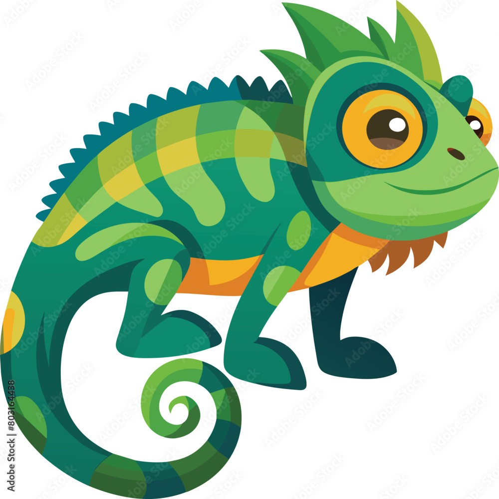 Obraz premium Chameleon Vector Art. Chameleon Animals Vector Illustration