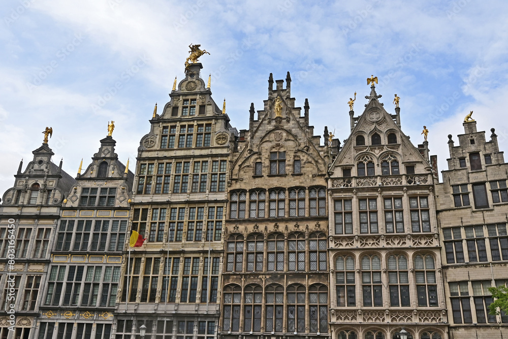 Anversa, antiche case e palazzi del centro storico - Fiandre, Belgio