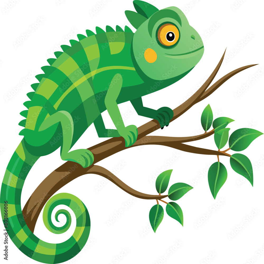 Fototapeta premium Chameleon Vector Art. Chameleon Animals Vector Illustration