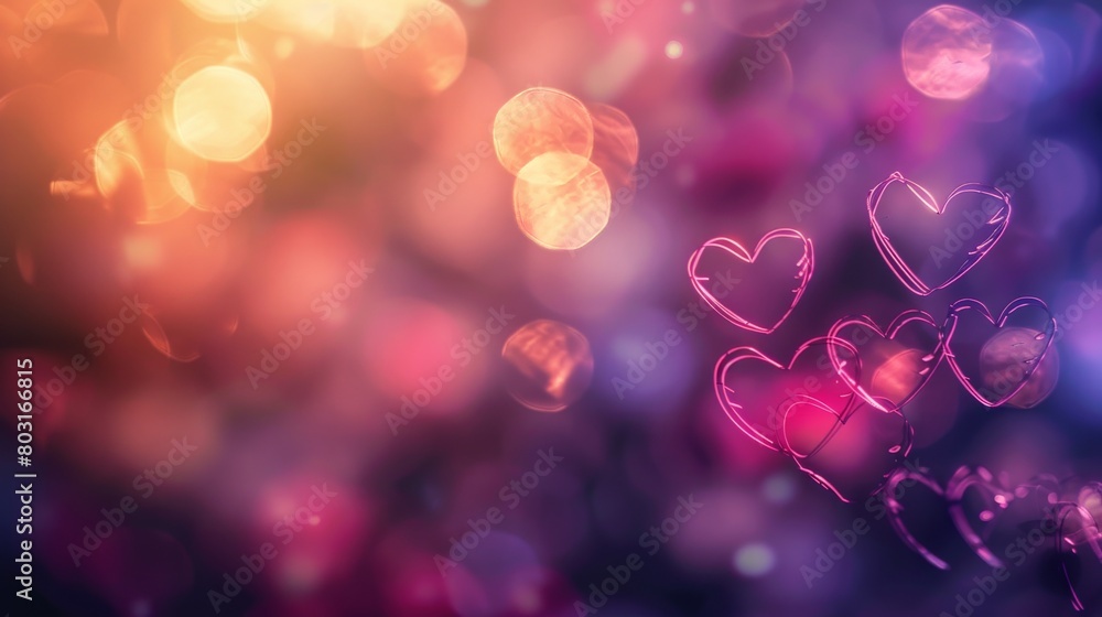 A blurry image of hearts in the sky. The hearts are scattered and overlapping, creating a sense of movement and energy. Scene is one of excitement and joy, as if the hearts are dancing A blurry image of hearts in the sky. The hearts are scattered and overlapping, creating a sense of movement and energy. Scene is one of excitement and joy, as if the hearts are dancing