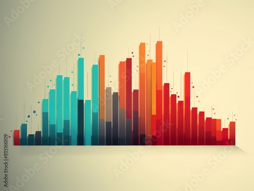 A sleek bar graph rising against a sparse backdrop, illustrating SEO progress in a simplistic design