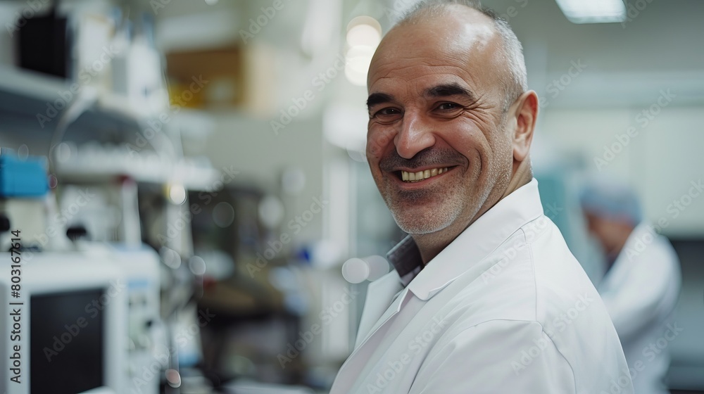 Fototapeta premium Smiling Doctor in Laboratory 