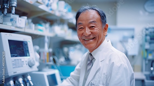 Smiling Doctor in Laboratory 