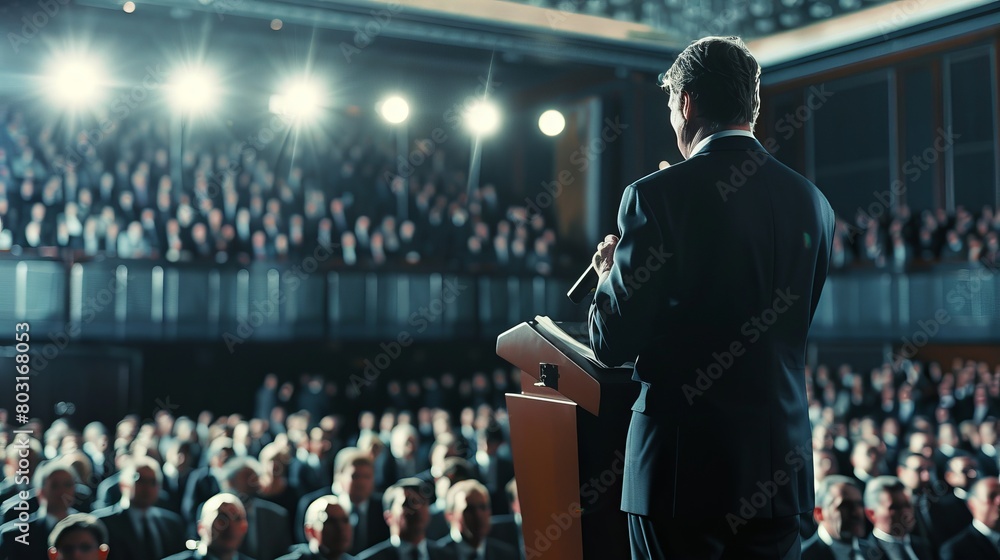 Business Leader Speaking at Corporate Conference