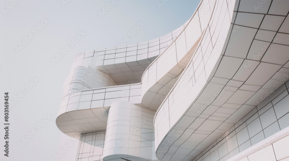 Obraz premium modern white building, modern architecture