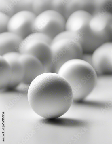 ping pong balls  isolated white background  copy space for text