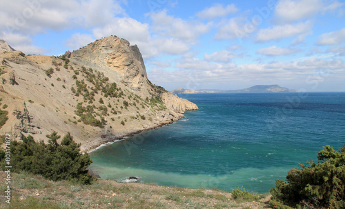 Crimea. Blue Bay is a picturesque bay near the village of Novy Svet.