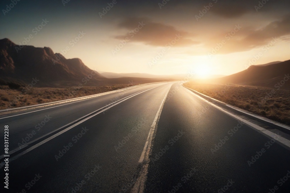 Fototapeta premium sunset on the road