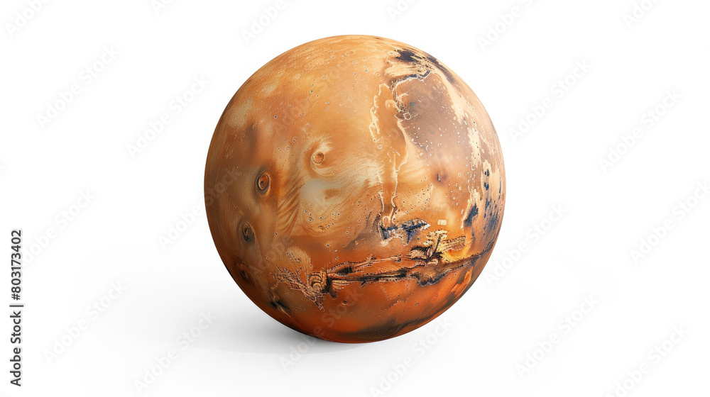 planet mars on white background planet mars on white background