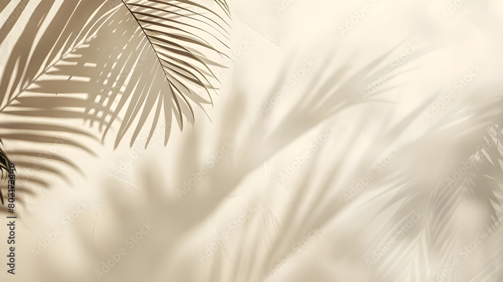 Obraz premium Palm leaves shadows background