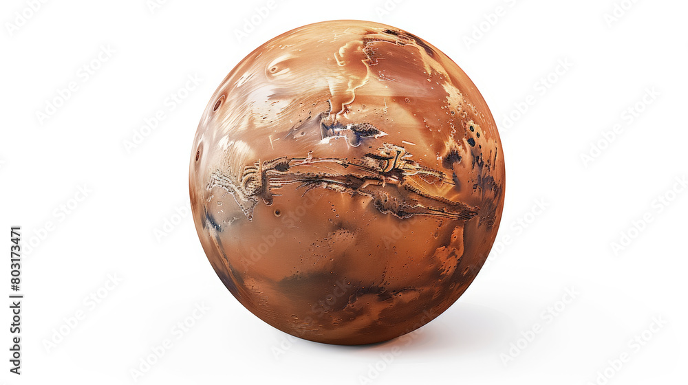 planet mars on white background planet mars on white background