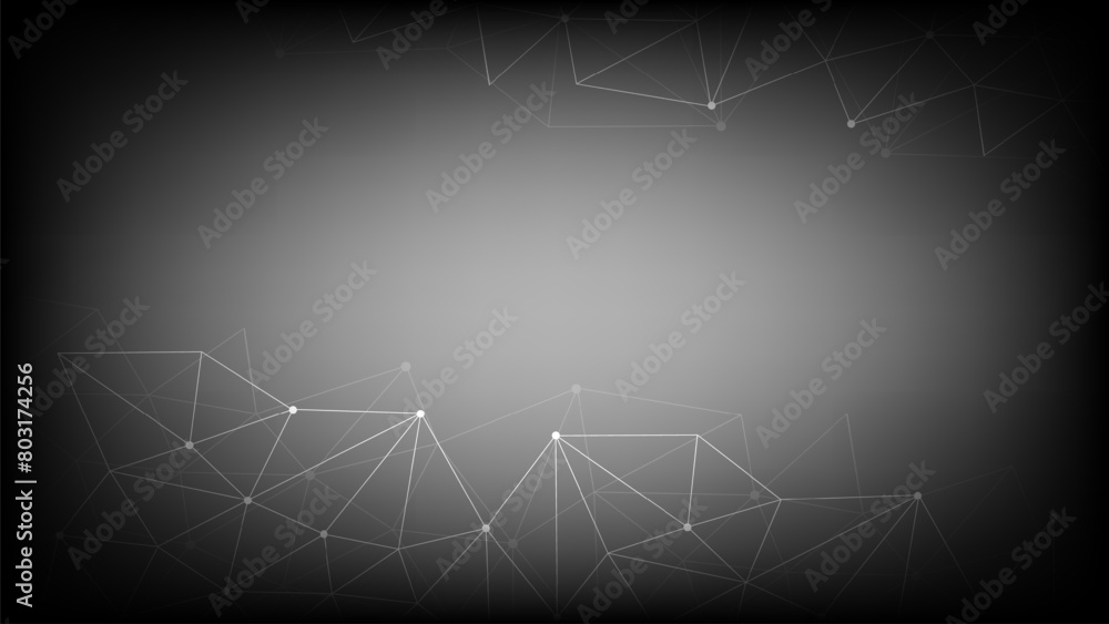 Abstract futuristic - Molecules technology with polygonal shapes on dark blue background. Illustration Vector design digital technology concept. Global network connection.	
