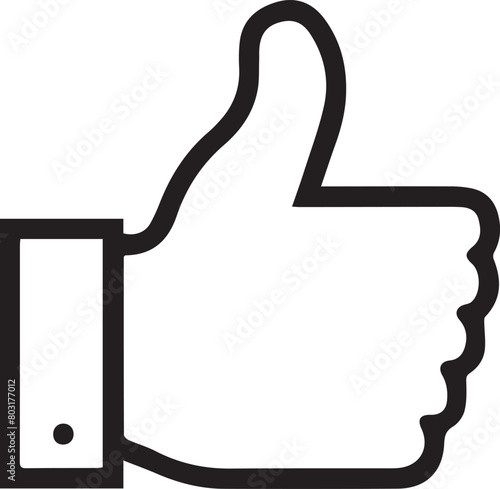 Thumbs up flat icon vector clip art design object. Single high quality outline symbol of graduation for web design or mobile app.