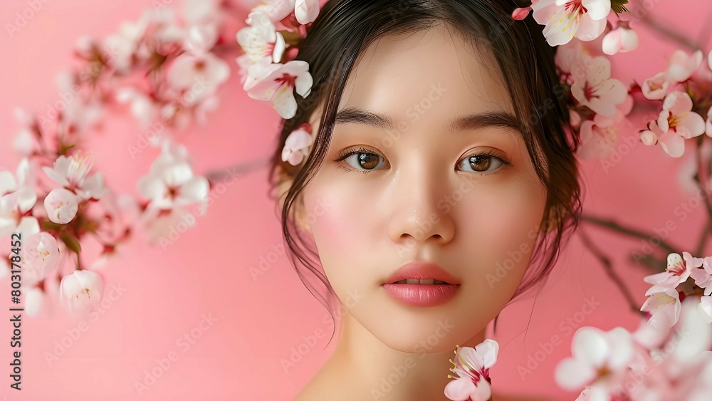 beautiful asian woman model with flower beautiful asian woman model with flower